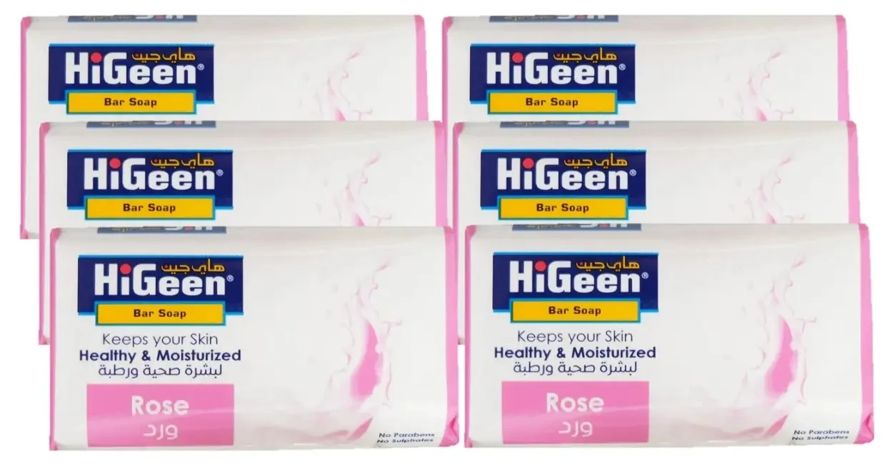Higeen Bar Soap Rose 125 Gm 5+1 Free