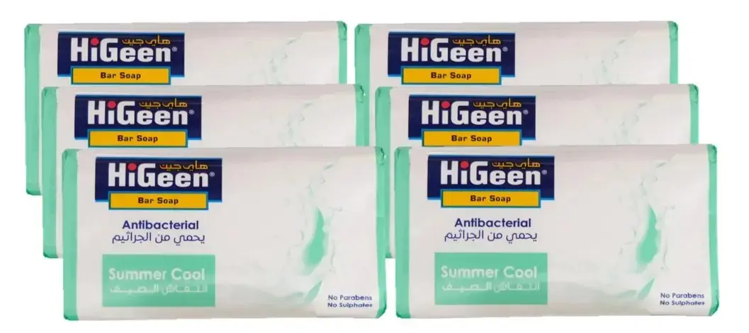 Higeen Bar Soap Antibacterial Summer Cool 125 Gm 5+1 Free - view 1