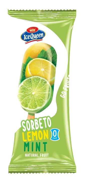 Ice Queen Sorbeto Lemon Mint 0% Fat Ice Cream Stick 100 Ml