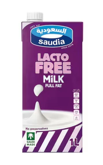 Saudia Lactose Free Milk 1 Ltr