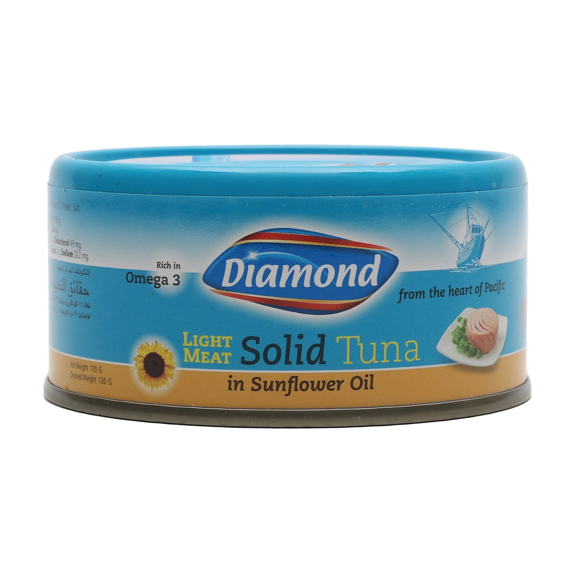 Diamond Solid Light Meat Tuna In Sunflower Oil 170 Gm
