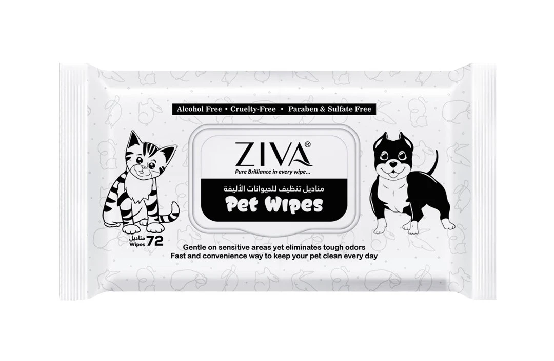 Ziva Pet Wipes 72 Wipes