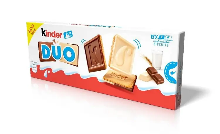 Kinder Duo Biscuit Milk & White Chocolate T12 150 Gm - view 1