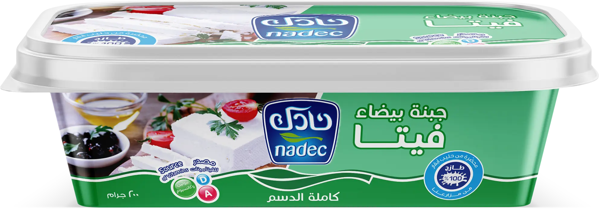 Nadec Analogue Feta White Cheese Full Fat 200 gm - view 1