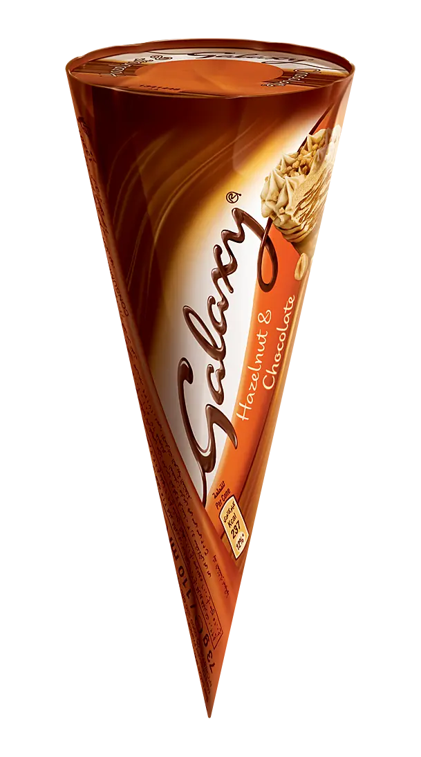Galaxy Hazelnut And Chocolate Cone Ice Cream 110 ml - view 1