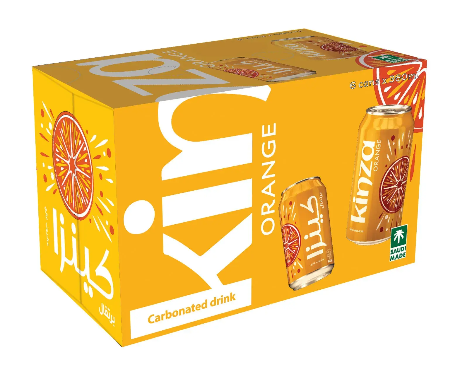 Kinza Orange Carbonated Drink 360MlX6 - view 1