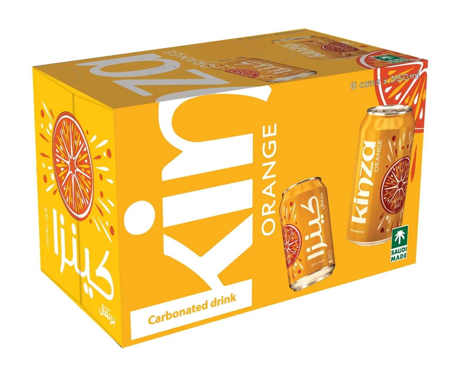 Kinza Orange Carbonated Drink 360MlX6