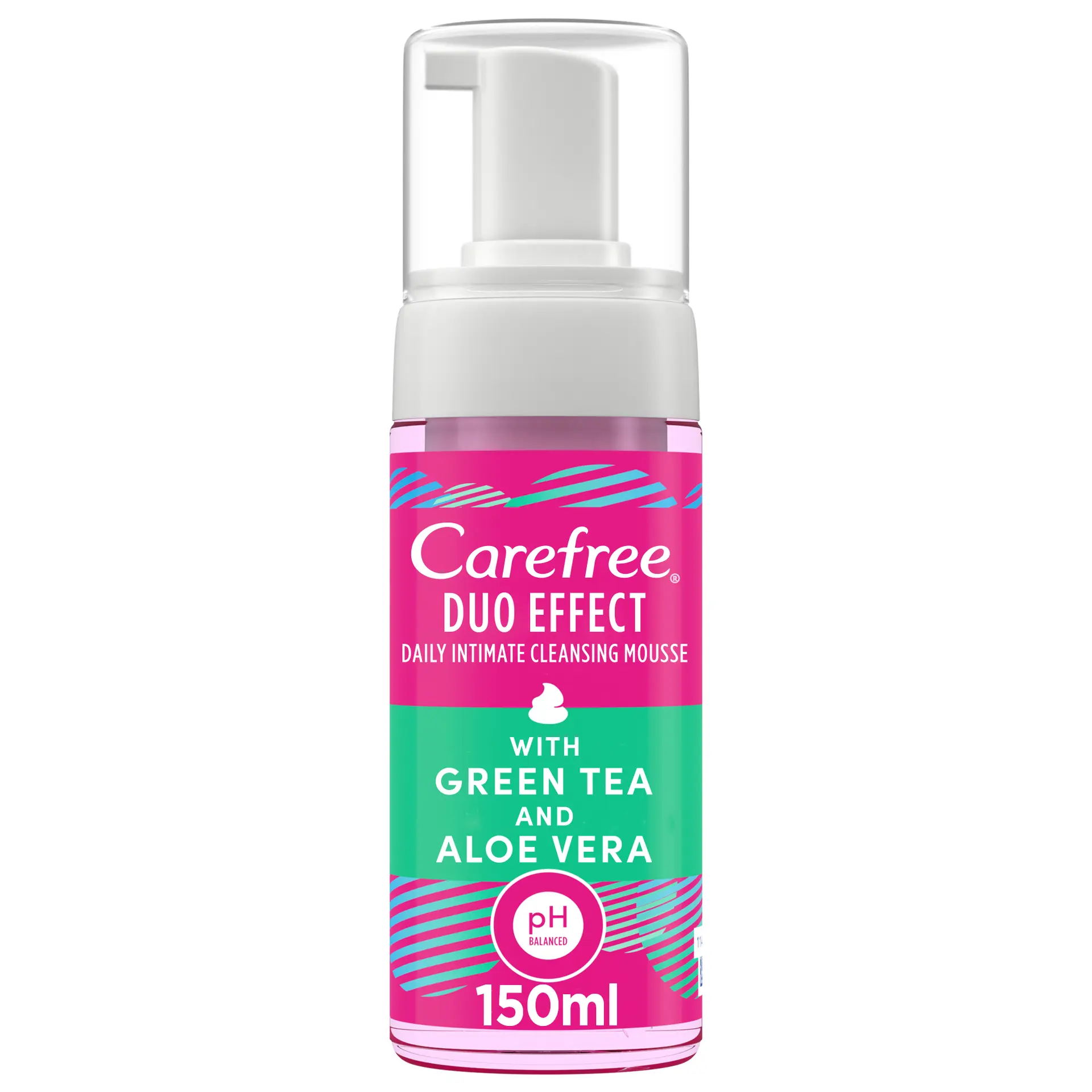 Carefree Dual Action Cleansing Foam - Green Tea & Amp+ Aloe Vera 150 ml - view 4