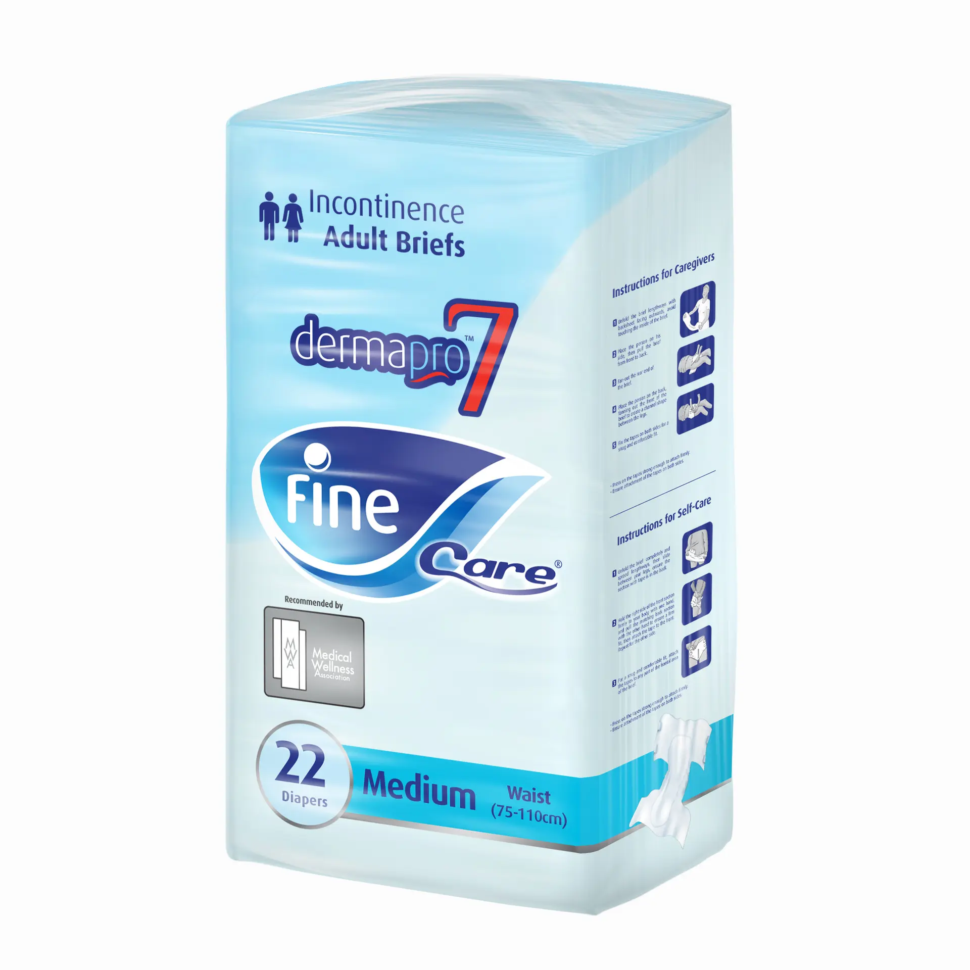 Fine Care Adult Diaper Medium Waist 75-110 cm 22 Pcs - view 4