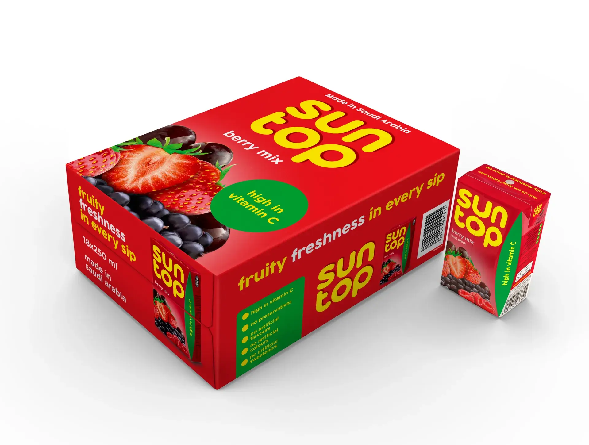 Suntop Juice Berry Mix Fruit Drink 250MlX18 - view 4