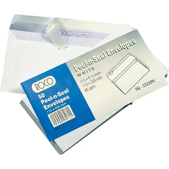 Roco Peel-n-Seal White Envelopes Paper Adhesive 225.00 mm 8.85 in mm - view 2