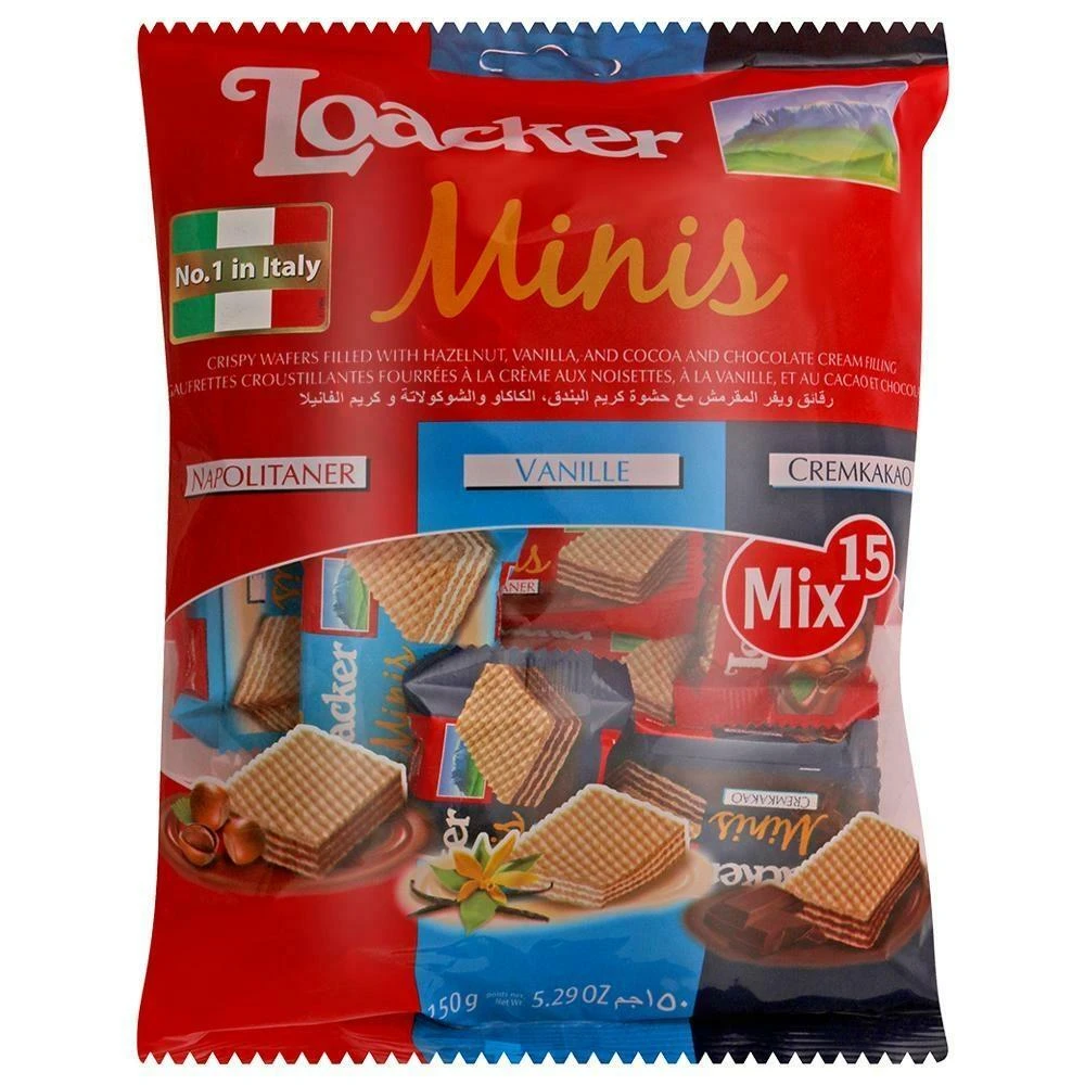 Loacker Wafer Minis Mix 150 gm