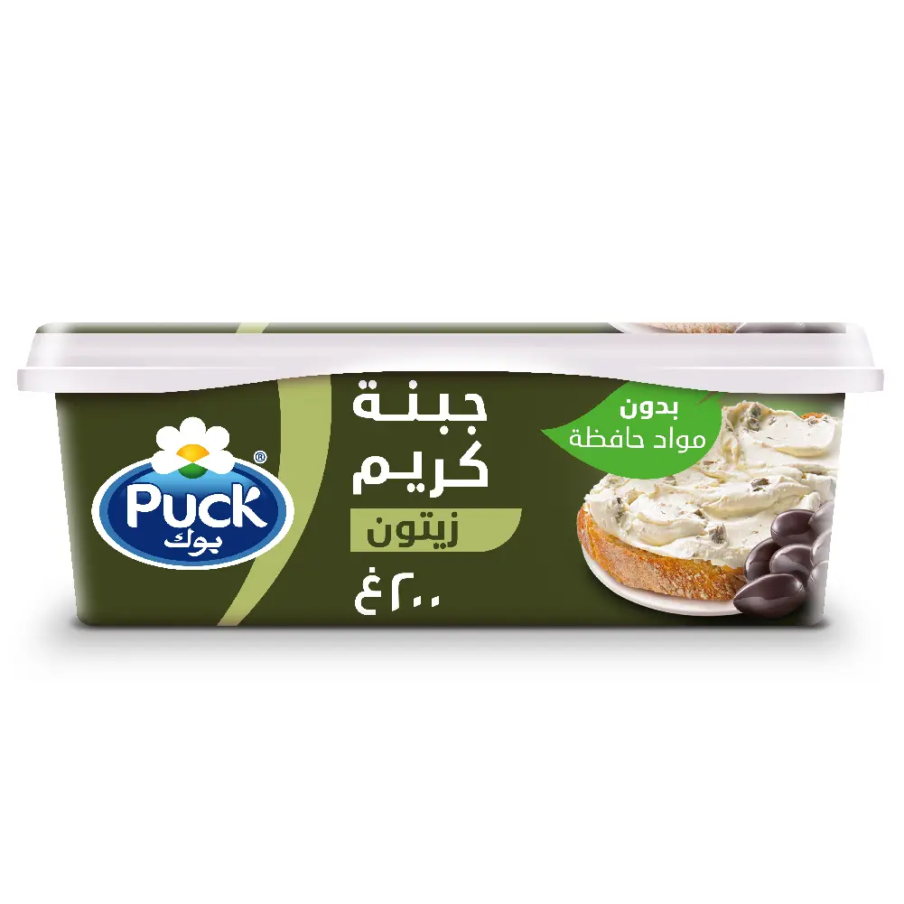Puck Tub Cream Cheese With Olives 200 gm - view 1