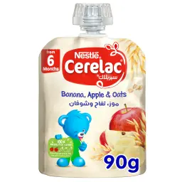 Cerelac Fruit Puree Banana & Apple Oat Pouch 90 gm