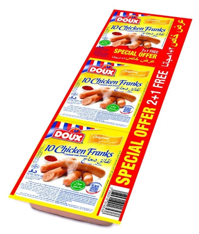 Doux Chicken Franks Promo 2+1 Free 340 gr