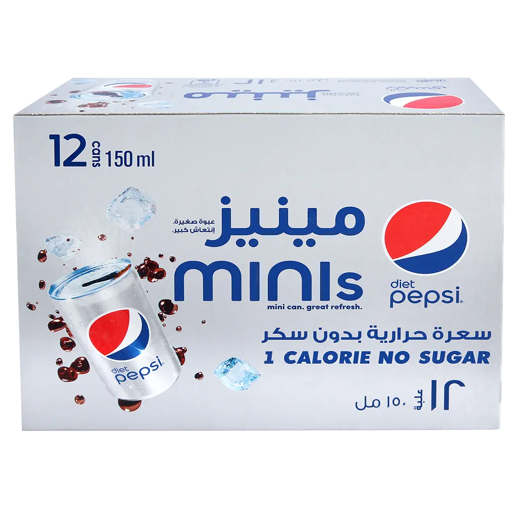 Pepsi Diet Soft Drinks Box 12 pcs 150 ml - view 1