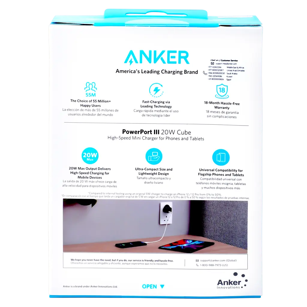 Anker PowerPort III 20 W Cube Black - view 4