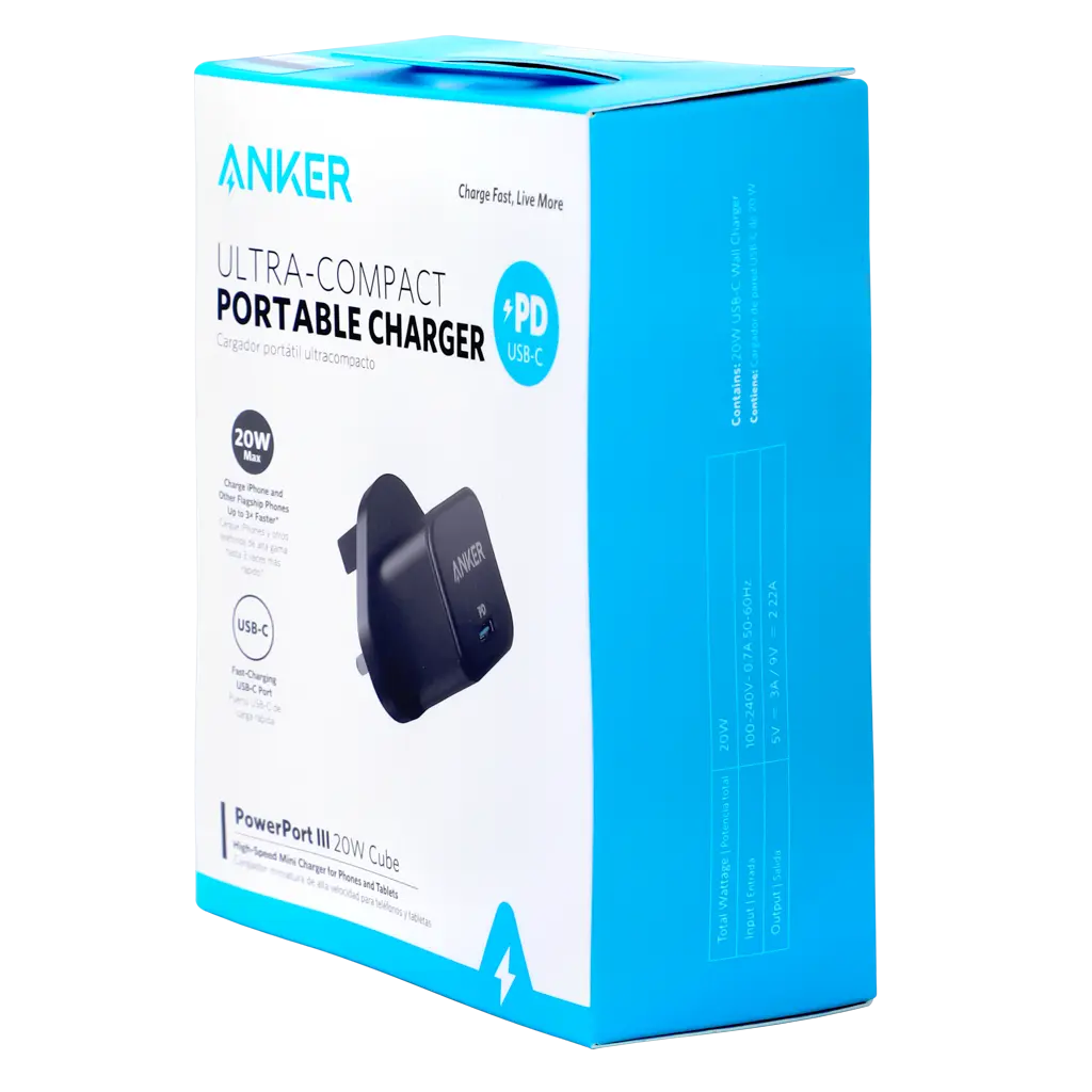 Anker PowerPort III 20 W Cube Black - view 2