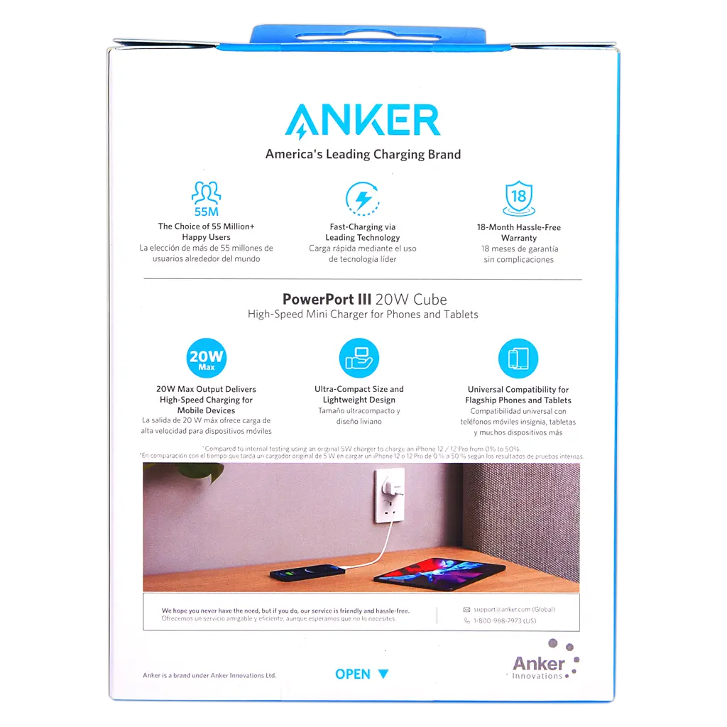 Anker PowerPort III 20 W Cube White - view 4