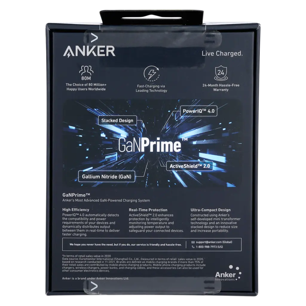 Anker Charger GaNPrime 65W 3 Ports 2 USBC & 1 USB A Black - view 4