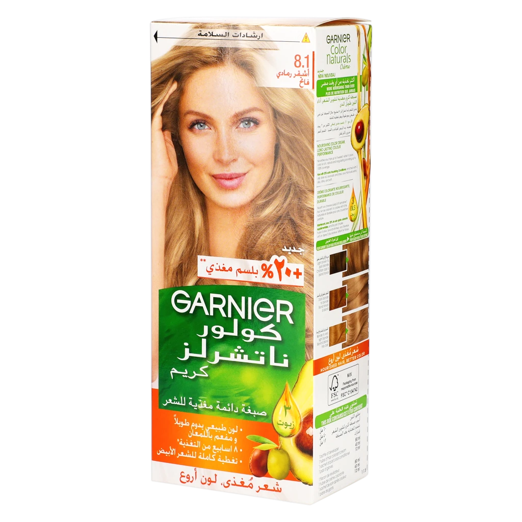 Garnier Hair Color Nature Light Ash Blonde Number 8.1 