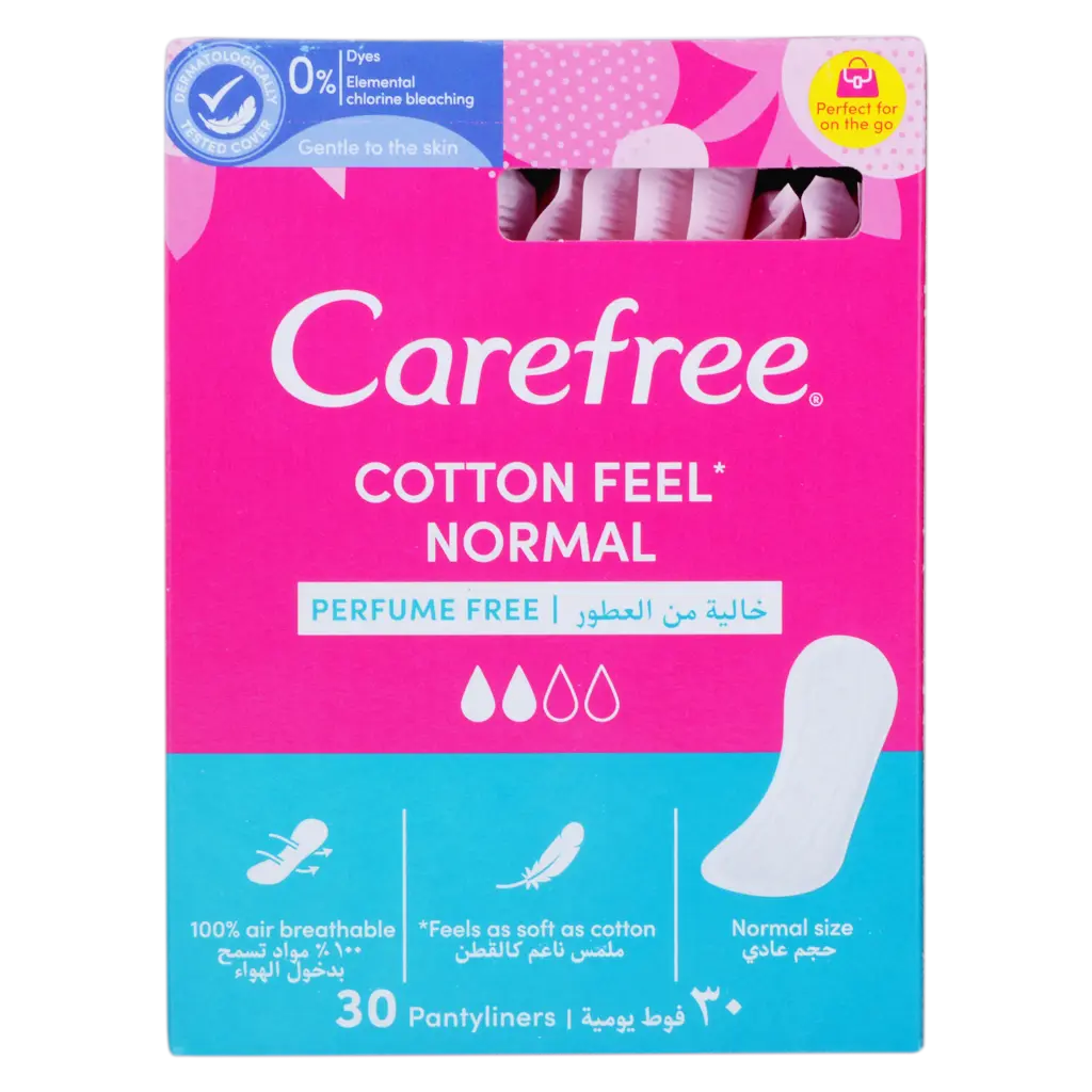 Carefree Pantyliners Unscented Cotton Feel 30 pads - view 2