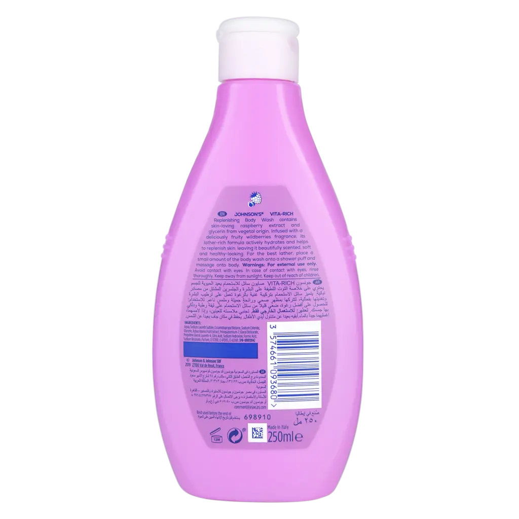 Johnson's Vita Rich Replenish Body Wash Berry 250 ml - view 2