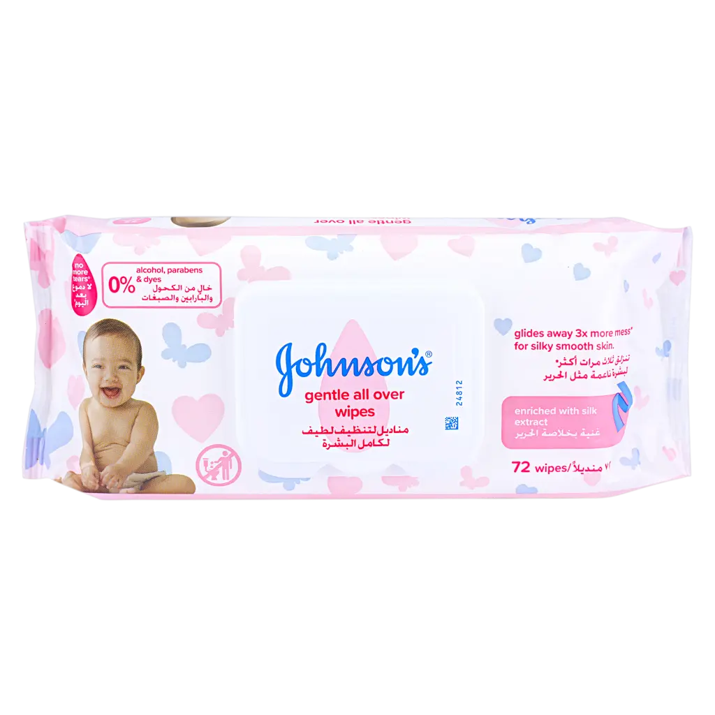 Johnson's Baby Wipes Gentle All Over 72 Wipes - view 2