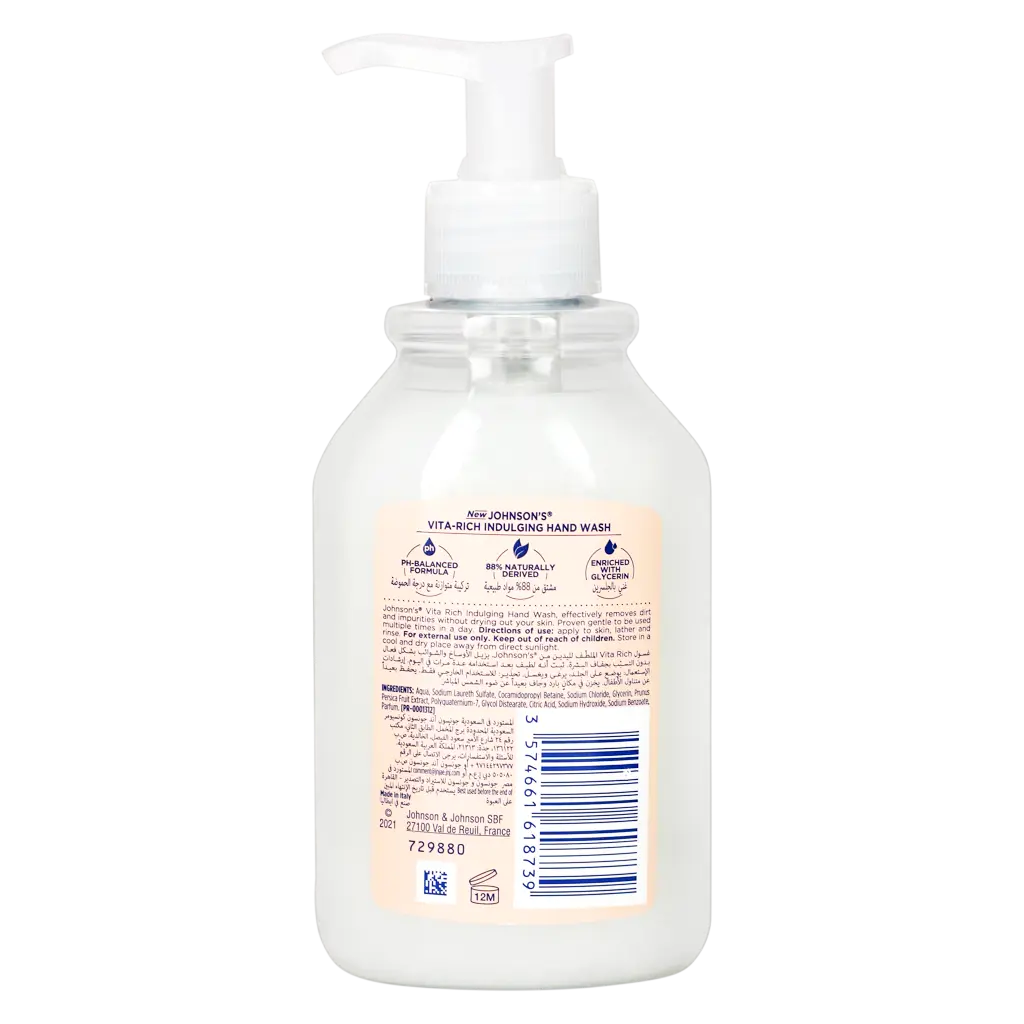 Johnson's Vita-Rich Hand Wash Peach 300 ml - view 2