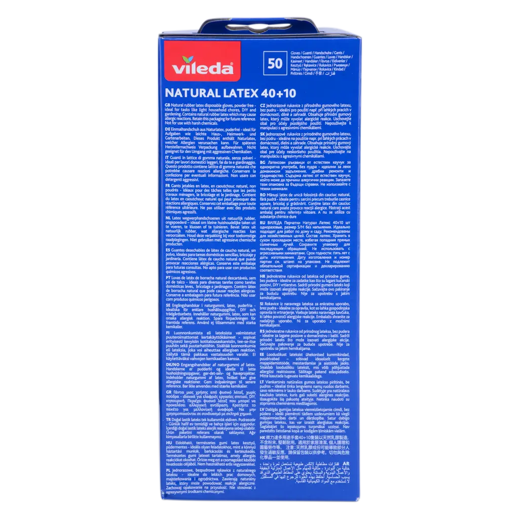 Vileda Latex Disposable Gloves 40+10 Free M/L Size Powderfree Rubber Gloves - view 5