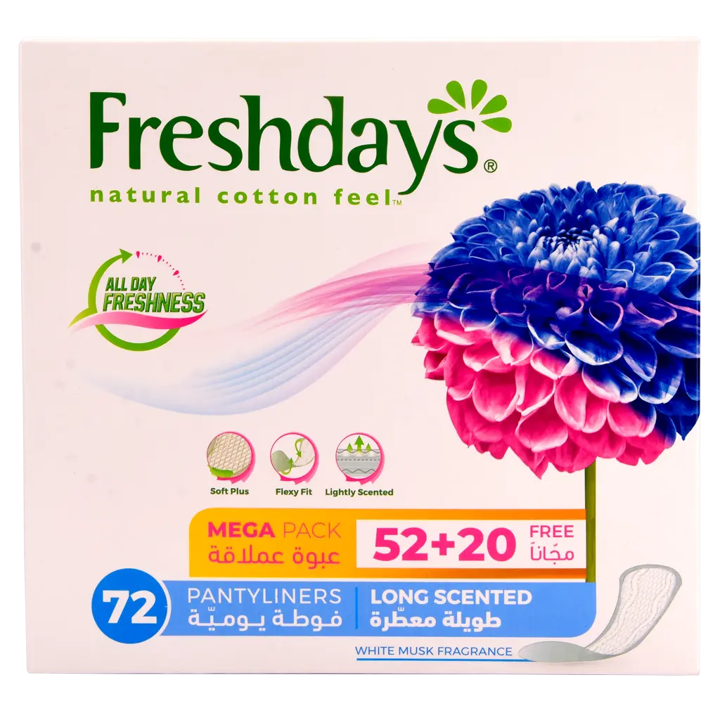 Sanita Freshdays Panty Liner Long Scented 52 Pads+20 Pads Free - view 2