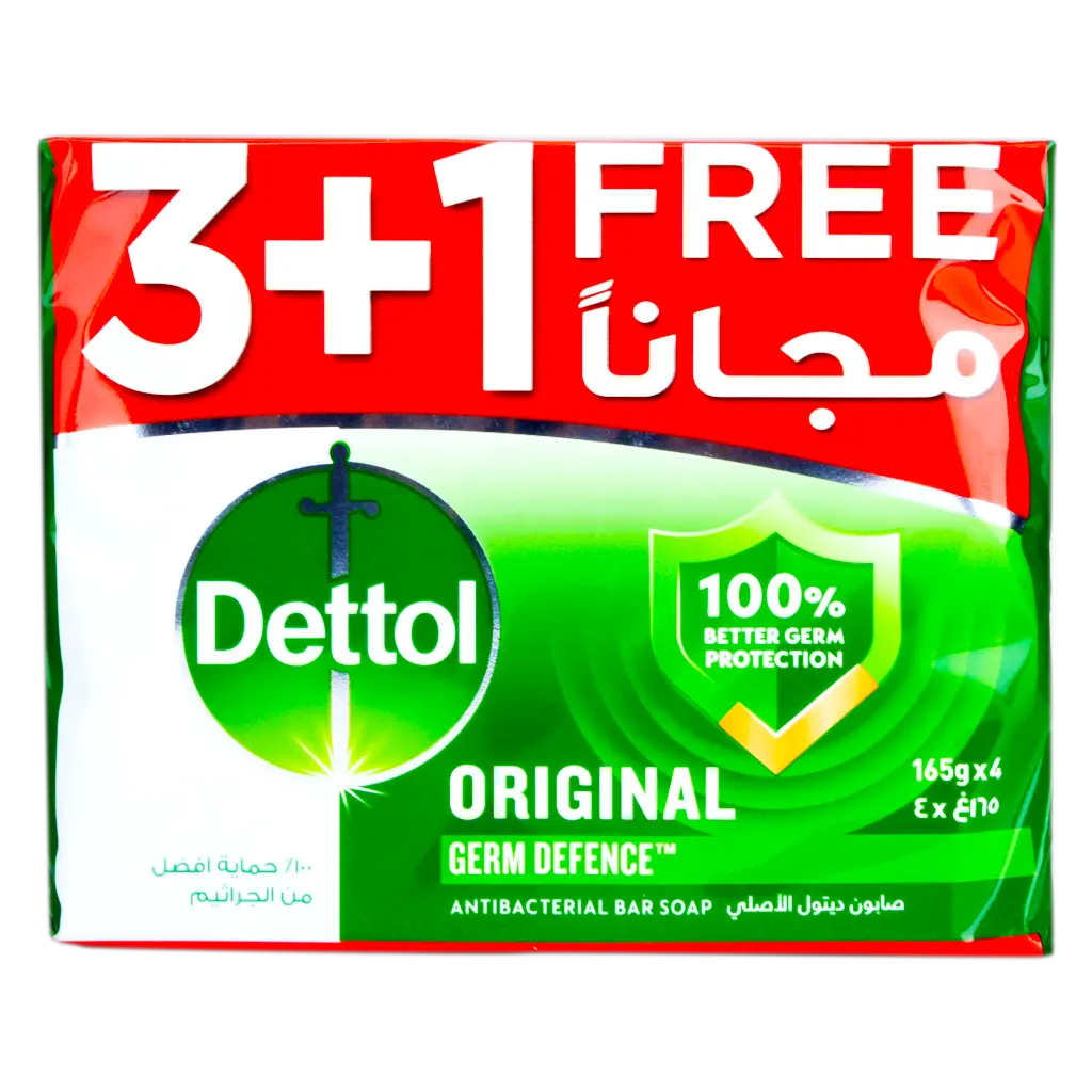 Dettol Original Antibacterial Bar Soap 165 gm 3+1 Free Pine - view 3