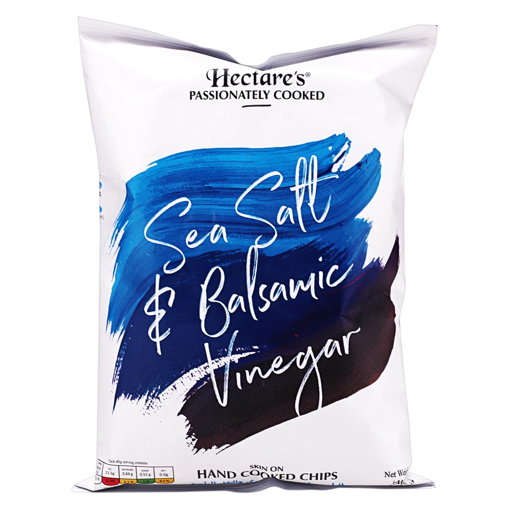 Hectares Sea Salt And Balsamic Vinegar Hand Cooked Potato Chips 40 gm