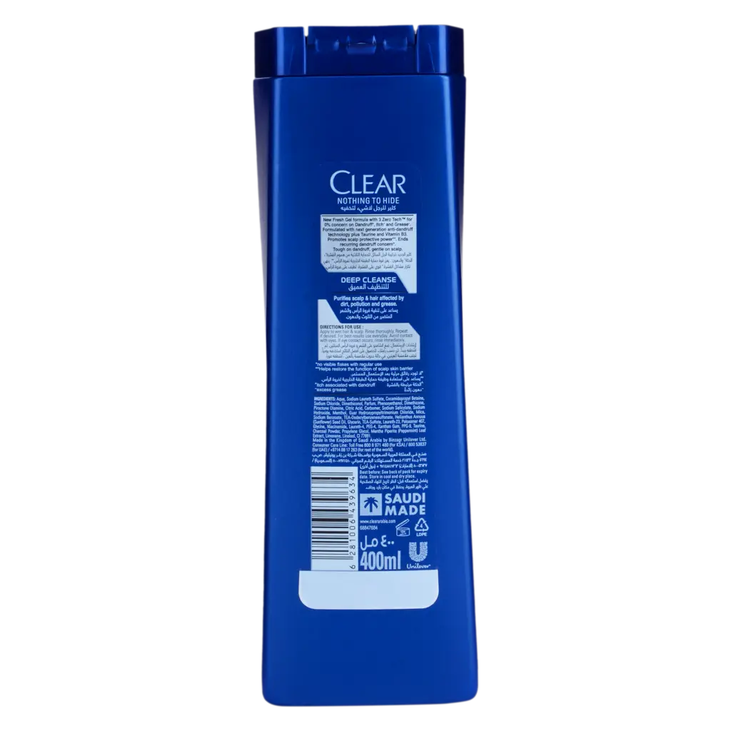 Clear Hair Shampoo Anti Dandruff For Men Deep Cleanse 400 ml - view 2