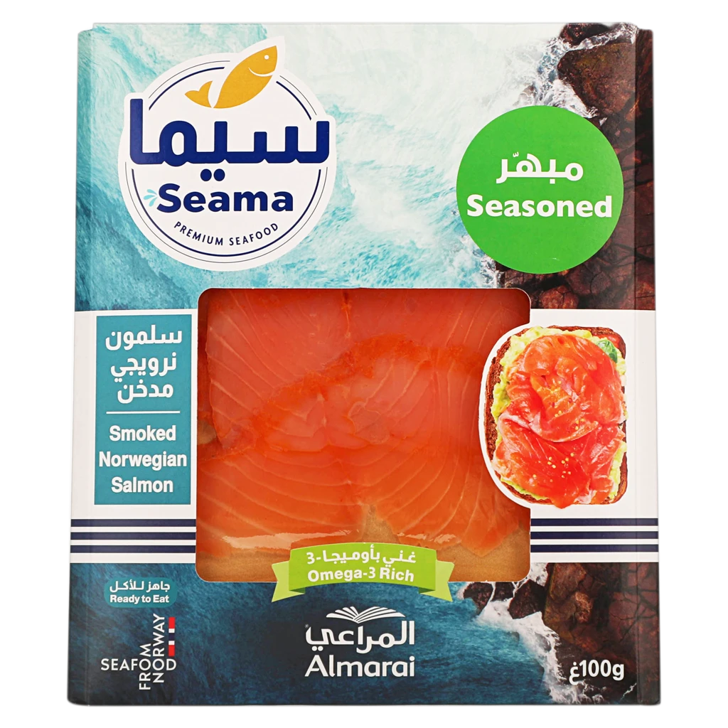 Seama Sliced Cold Salmon Smoked Seasoned 100 Gm