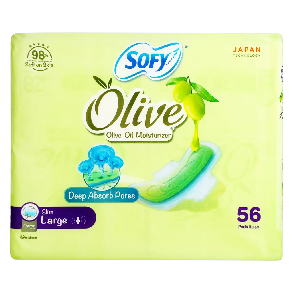 Sofy Olive Oil Moisturizer Slim Large 56 Pads - view 4