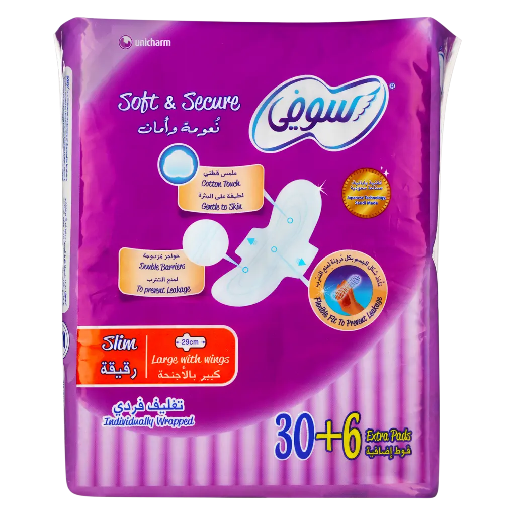 Sofy Soft & Secure Slim Large Pack Of 30 + 6 Pads Free - view 3