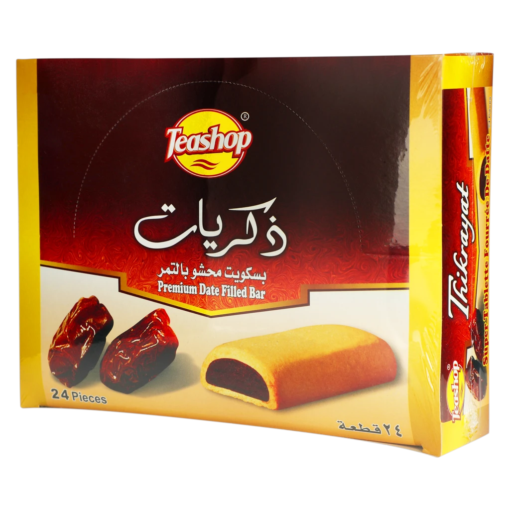 Teashop Thikrayat Date Filled Bar Box 24 pcs 17 gm
