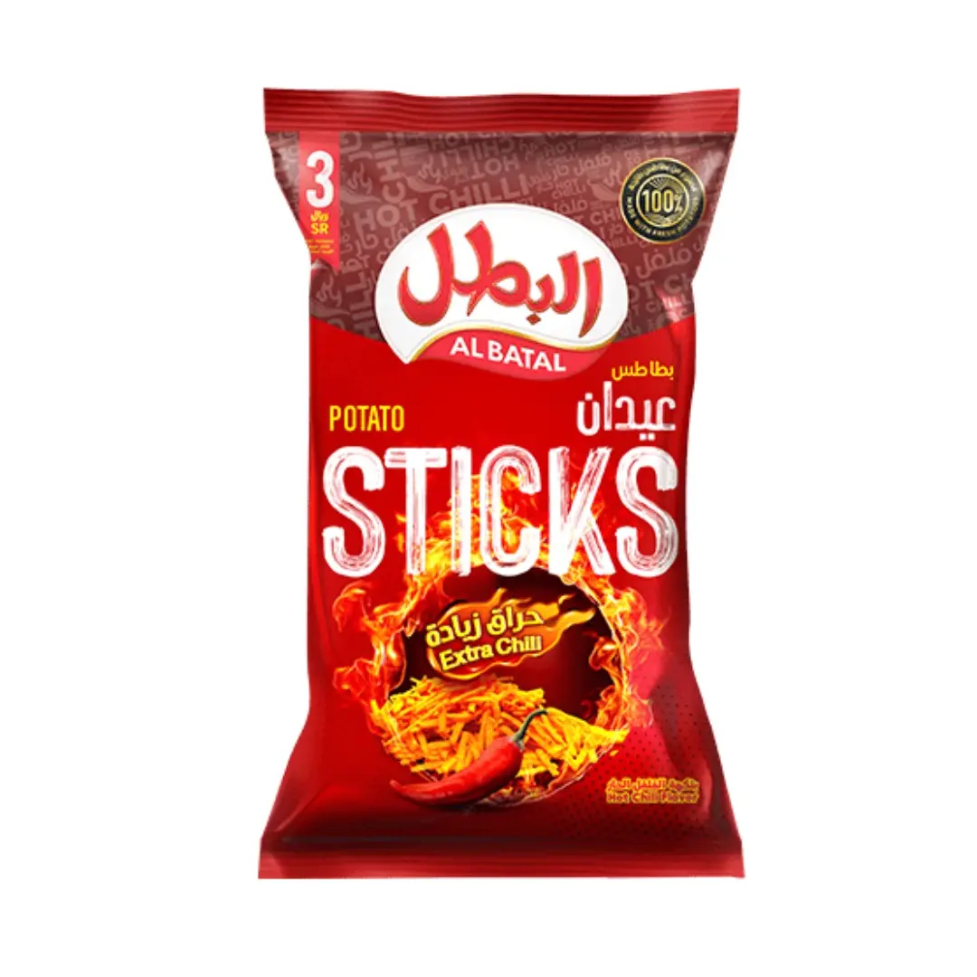 Al Batal Potato Sticks Hot Chilli 80 gm - view 1