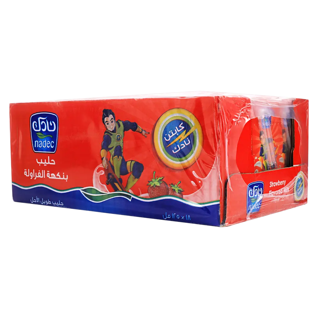 Nadec Long Life Milk Strawberry 125MlX18 - view 1