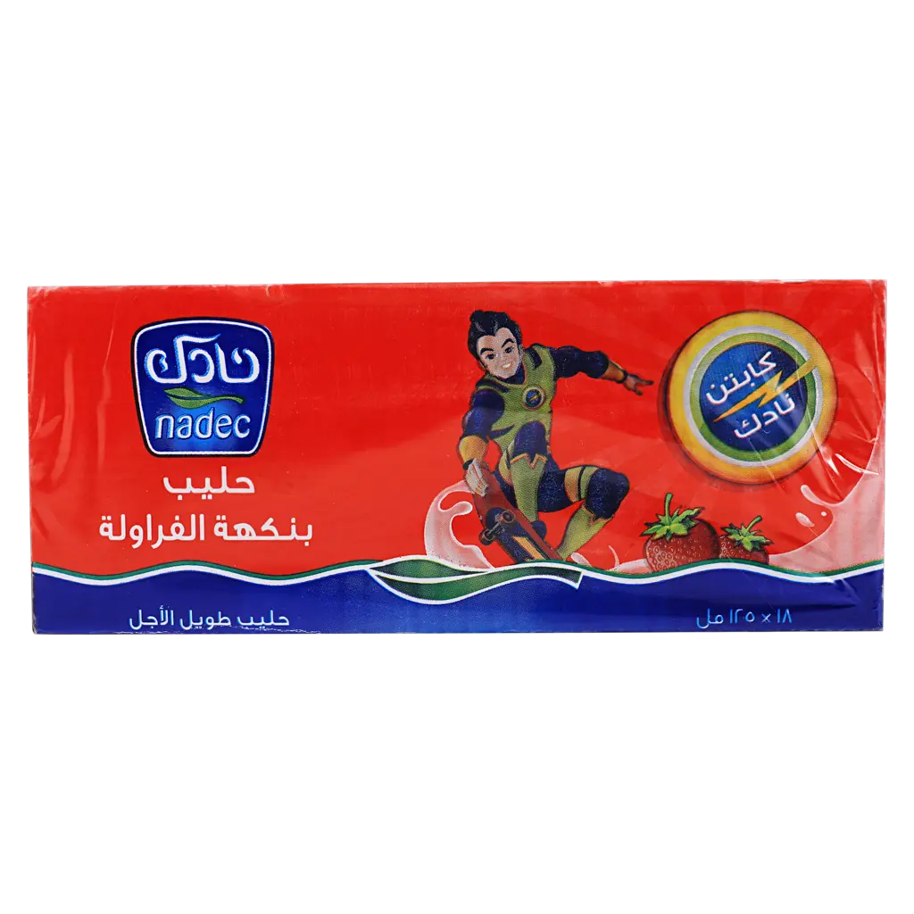 Nadec Long Life Milk Strawberry 125MlX18 - view 2