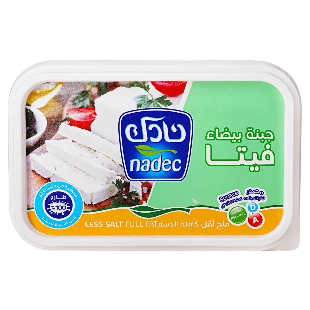 Nadec Feta White Cheese Full Fat Less Salt 200 gm - view 2