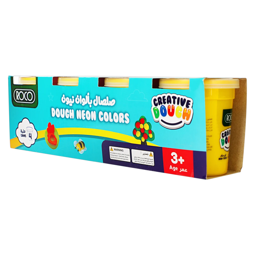 Roco Dough 4 Neon Colors 3 Oz Set