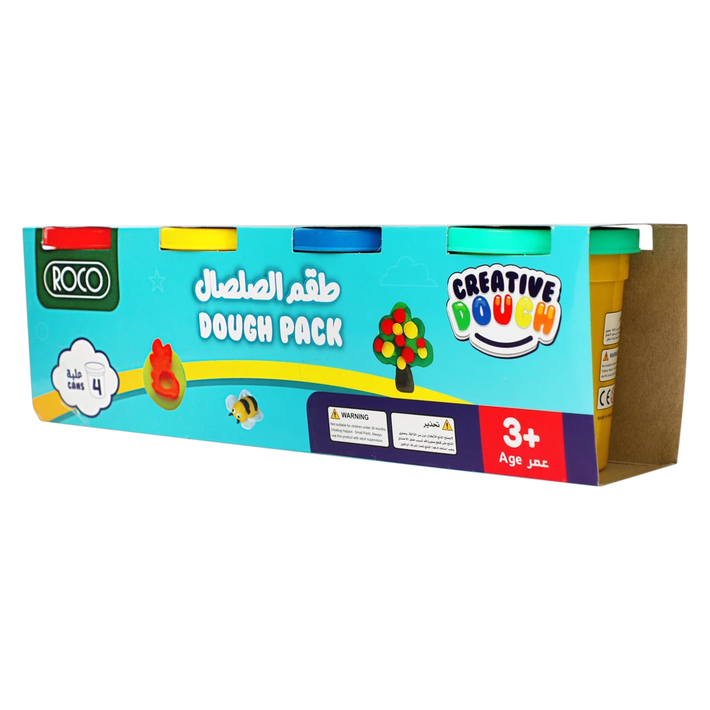 Roco Dough 4 Basic Colors 3 Oz Set / ST 12 Pcs