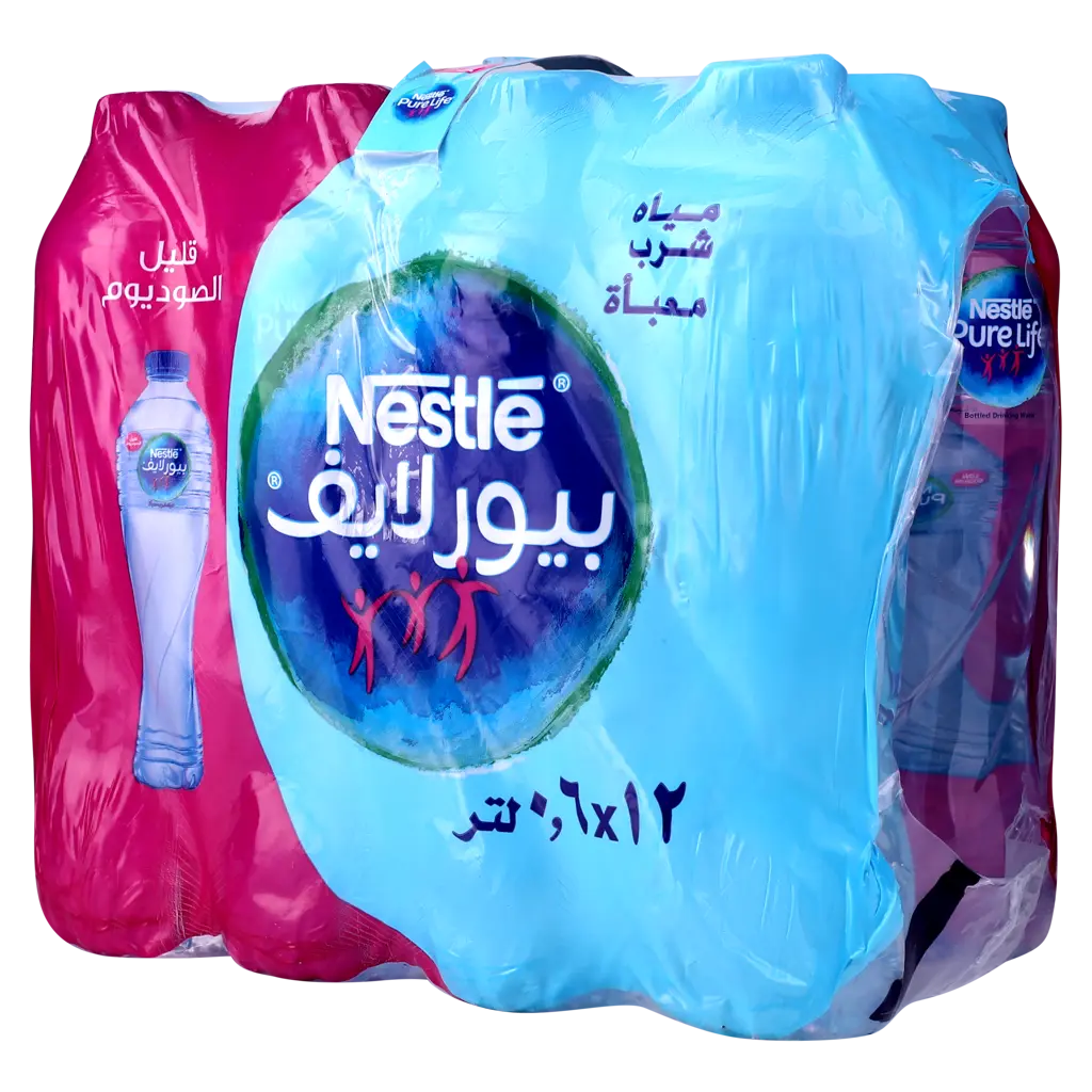 نستله بيور لايف مياه 12 * 600مل  - view 2