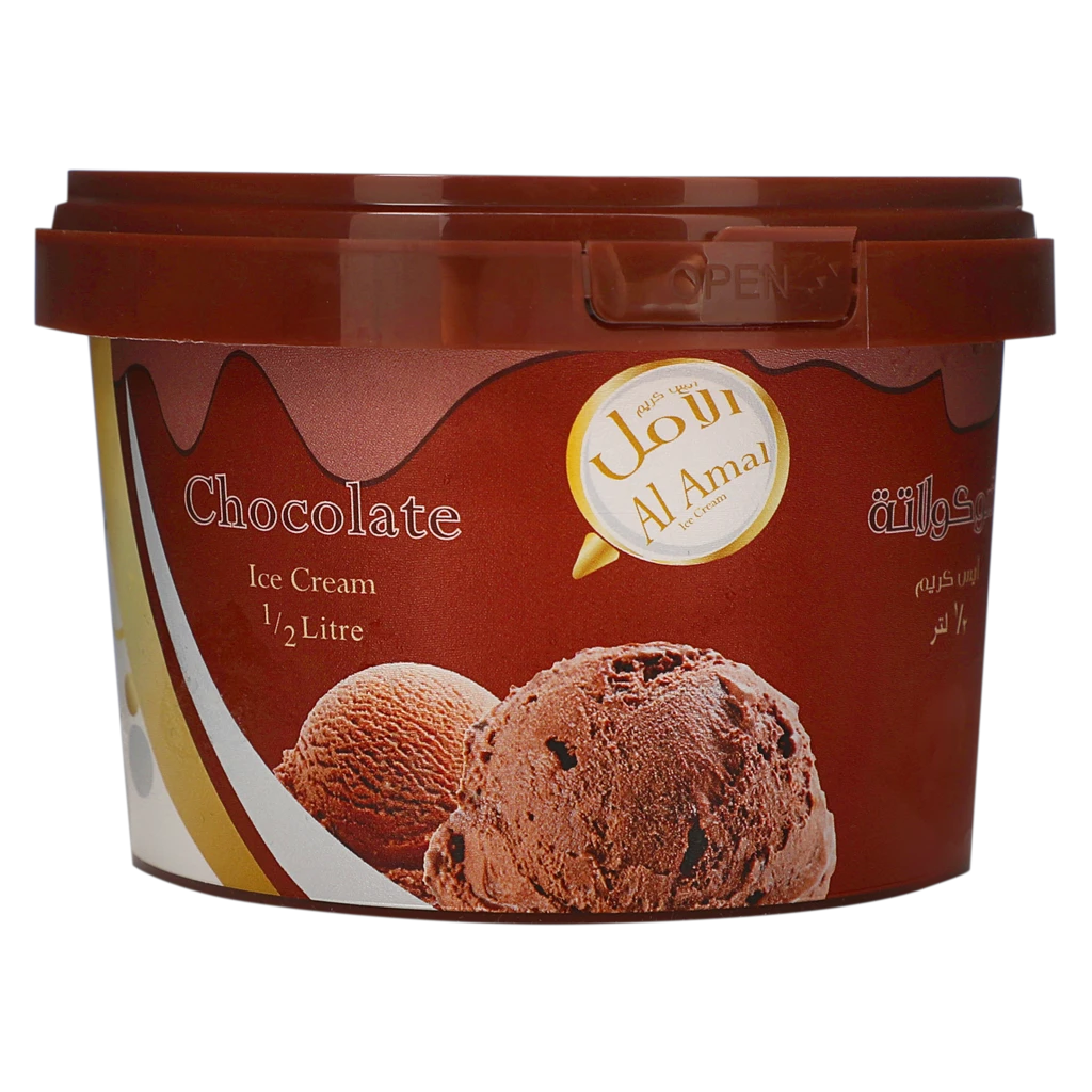 Al Amal Ice Craem CHOCOLATE  1/2 Liter 500 ml