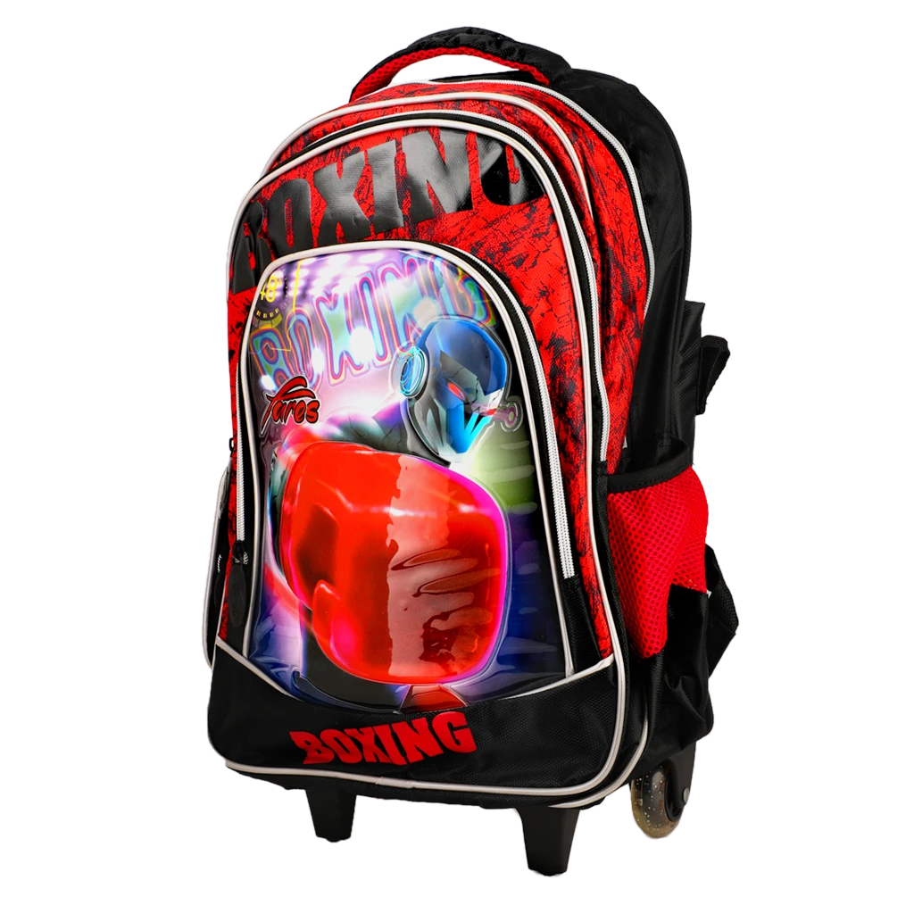 Fares Boxing School Trolly Bag With Pencil Case and Lunch bag  16 inch