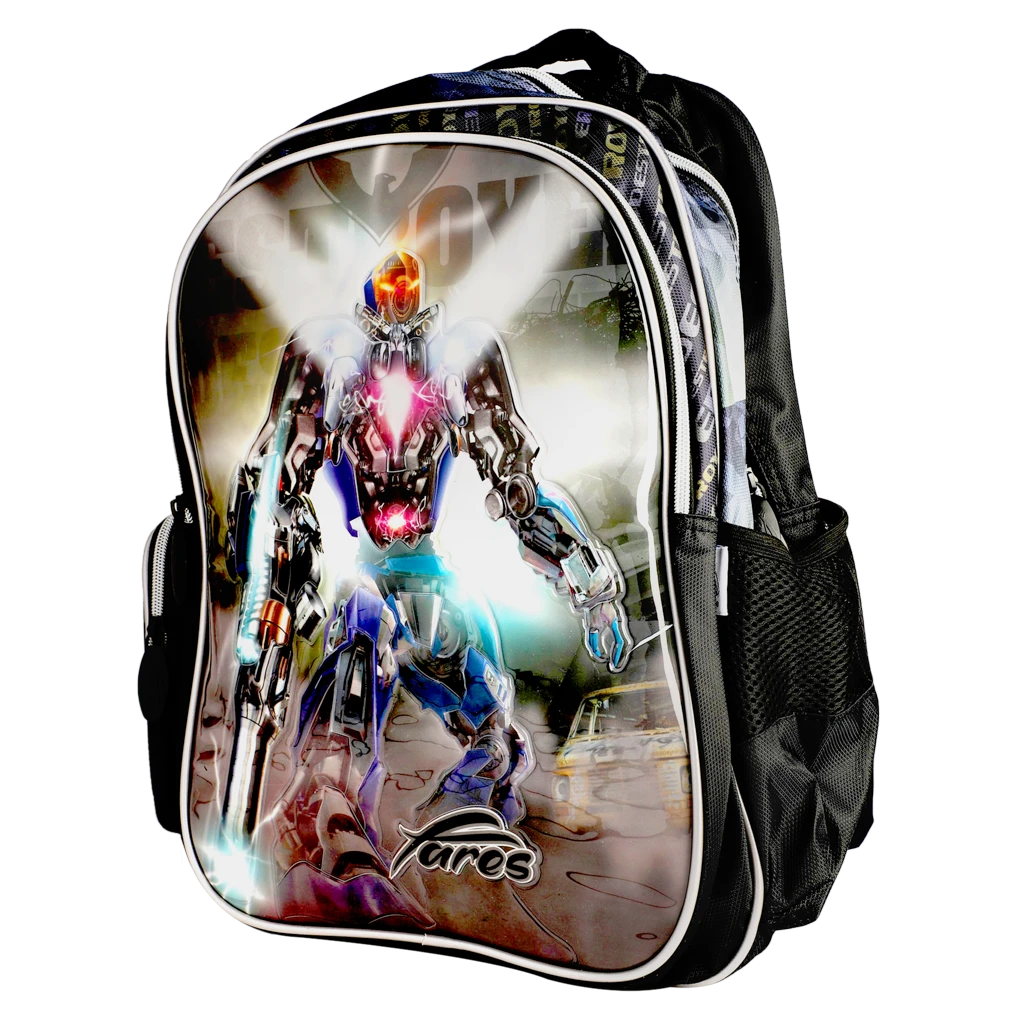 Fares Fighting School Bag With Pencil Case and Lunch bag  13 inch
