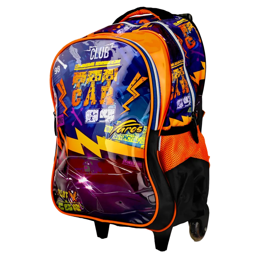 Fares Car Club School Trolly Bag With Pencil Case and Lunch bag  16 inch - view 1