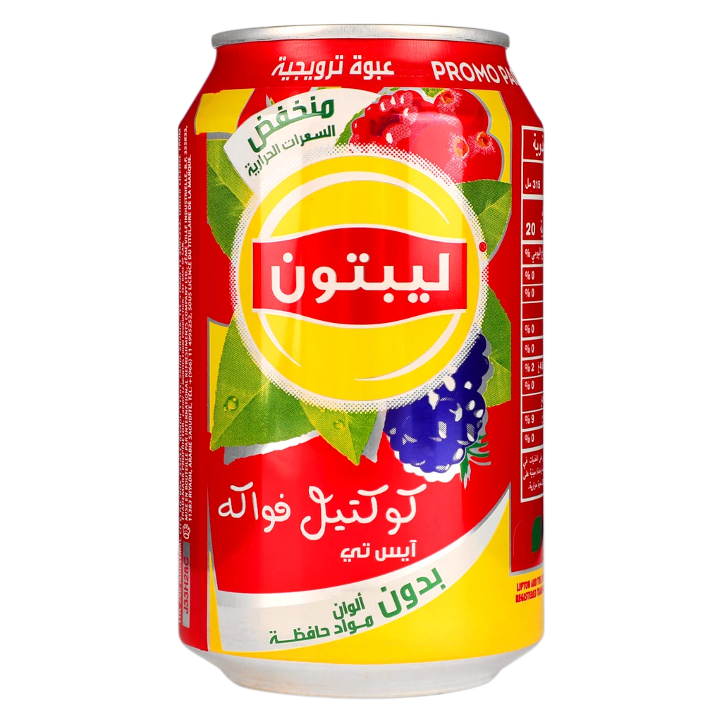 ليبتون أيس تي فواكة حمراء 315 مل